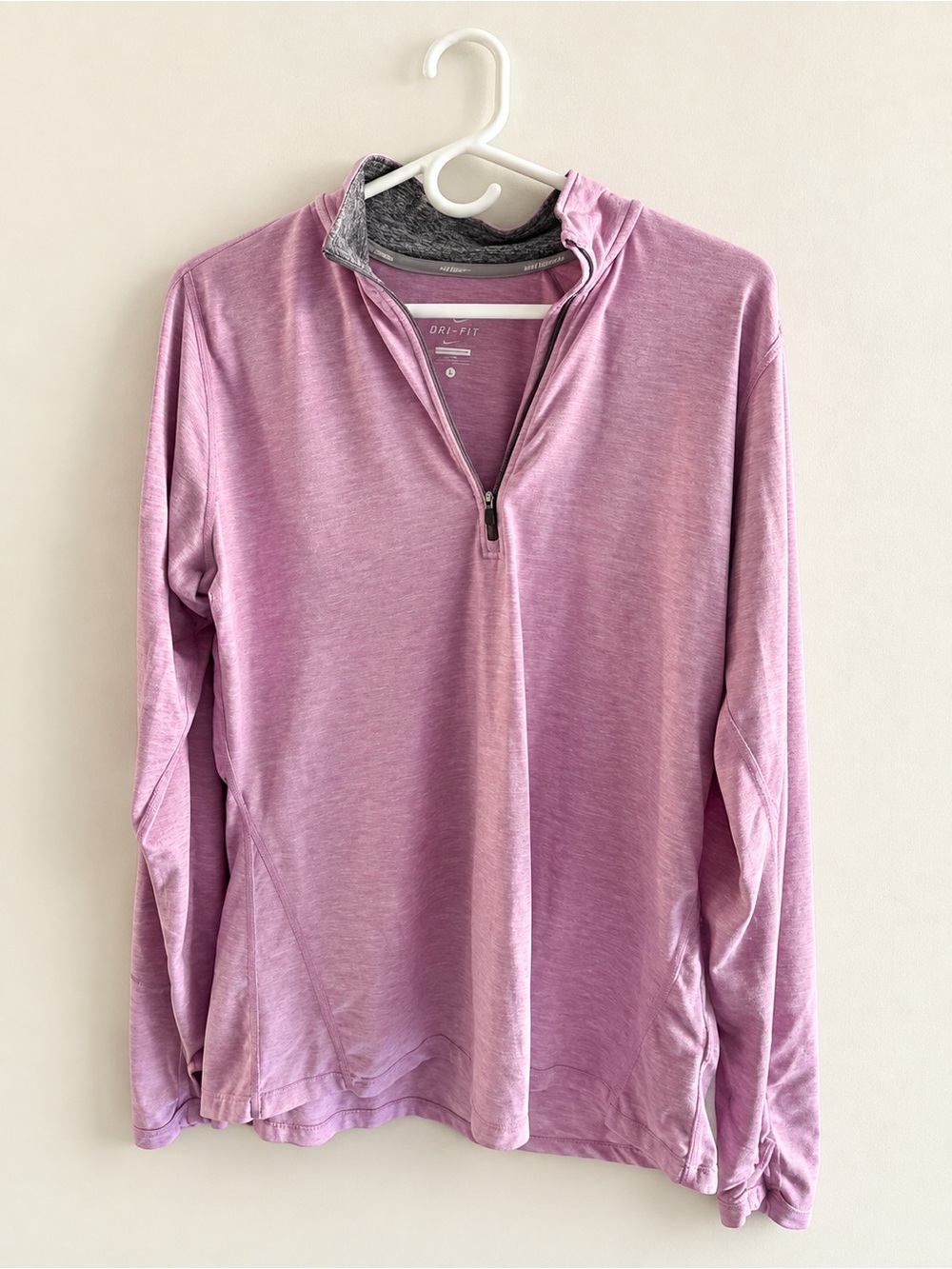 Nike Mauve Pink Dri-FIT Quarter-Zip Pullover